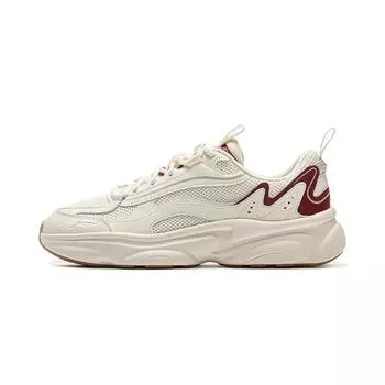 Li Ning Молочный Кокос Универсальные Ретро Толстая Подошва Модный Тренд Амортизация Нескользящие Износостойкие Поддержка Низкий Верх Повседневная Обувь AGCV129-4 39