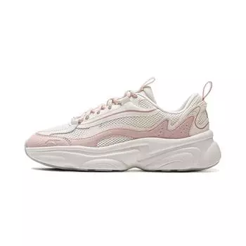 Li Ning Молочный Кокос Универсальные Ретро Толстая Подошва Модный Тренд Амортизация Нескользящие Износостойкие Поддержка Низкий Верх Повседневная Обувь AGCV130-2 35