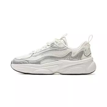 Li Ning Молочный Кокос Универсальные Ретро Толстая Подошва Модный Тренд Амортизация Нескользящие Износостойкие Поддержка Низкий Верх Повседневная Обувь AGCV130-5 35