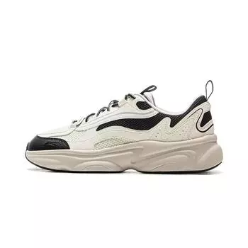 Li Ning Молочный Кокос Универсальные Ретро Толстая Подошва Модный Тренд Амортизация Нескользящие Износостойкие Поддержка Низкий Верх Папины Кроссовки AGCV129-1 39