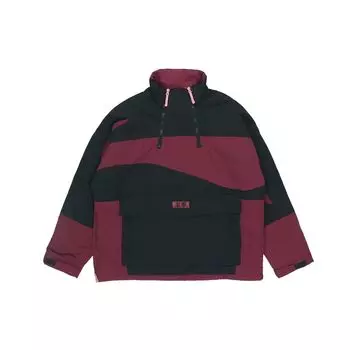 Li-Ning Молодежная стильная теплая хлопковая куртка с цветными блоками, зимние мужские куртки, черные, фиолетовые, AJMQ711-3 L