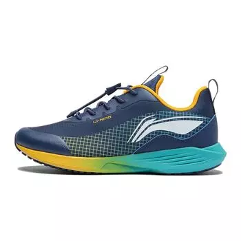 Li Ning молодежные детские спортивные трендовые амортизирующие отскок легкие нескользящие низкие кроссовки для бега детские кроссовки небесно-голубого цвета YKFS098-5 31