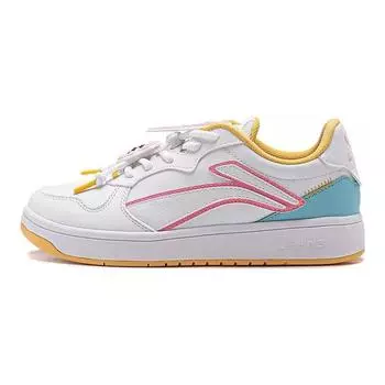 Li Ning молодежные повседневные универсальные нескользящие прочные низкие кроссовки для скейтбординга детские кроссовки белые YKCT124-4 34