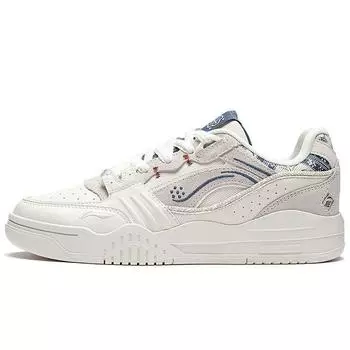 Li Ning Moon белые толстые подошвы, увеличивающие рост, износостойкие, дышащие, низкие, для скейтбординга, женские кроссовки, белые, AGCS252-10 36