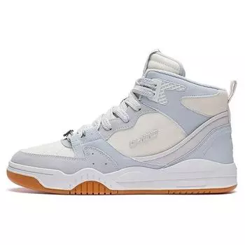 Li Ning Moon белые удобные нескользящие износостойкие высокие спортивные повседневные туфли мужские кроссовки серые AGCS249-1 41