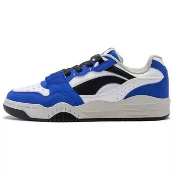 Li Ning Moon белые удобные универсальные нескользящие износостойкие низкие кроссовки для скейтбординга унисекс синие AGCS427-18 37