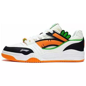 Li Ning Moon White Carrot нескользящие износостойкие низкие кроссовки для скейтбординга ограниченный тираж мужские кроссовки для скейтбординга черные оранжевые AGCS427-9 45