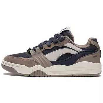 Li Ning Moon White Dream Theme Толстая подошва, увеличивающая рост, нескользящая, износостойкая, легкая, низкая, для скейтбординга, мужские кроссовки, коричневые AGCS251-4 44