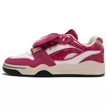 Li Ning Moon White Strawberry Bear удобные универсальные толстые подошвы увеличивающие высоту амортизирующие легкие низкие кроссовки для скейтбординга AGCT416-5 37