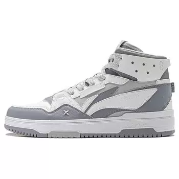 Li Ning Mountain Original 2.0 повседневные универсальные удобные нескользящие износостойкие высокие кроссовки для скейтбординга мужские кроссовки серо-белые AGCT291-3 40