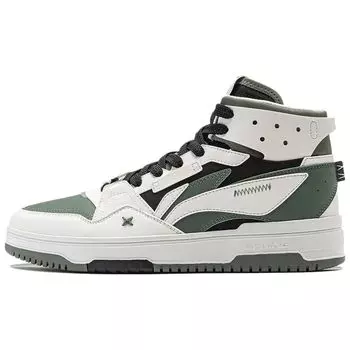Li Ning Mountain Original 2.0 повседневные универсальные высокие кроссовки для скейтбординга мужские кроссовки белые зеленые AGCT291-2 39