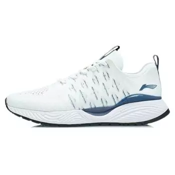 Li Ning Мягкая ткань амортизирующая нескользящая износостойкая дышащая легкая низкая спортивная повседневная обувь мужские кроссовки белые ARSR019-1 44