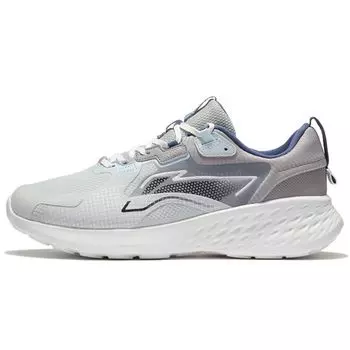 Li-Ning Мягкие нескользящие износостойкие низкие спортивные повседневные туфли мужские кроссовки серые AGLS011-2 41
