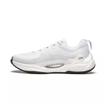 Li Ning Мягкие Прохладные Дышащие Толстые Подошвы Амортизирующие Легкие Повседневные Туфли Мужские Кроссовки Белые AGLU025-2 44