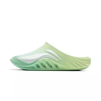 Li-Ning Мягкие тапочки Удобные Модные Универсальные Нескользящие Устойчивые к запаху Амортизирующие Шлепанцы Унисекс Обувь Желто-зеленый AGAV009-2 41