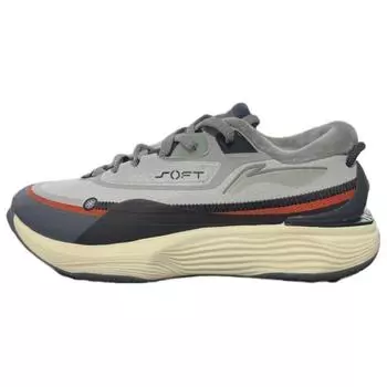 Li Ning Мягкие Теплые Флисовые Удобные Амортизирующие Износостойкие Низкие Кроссовки Для Повседневного Образа Жизни Мужские Туфли Серые Черные AGLT123-4 41
