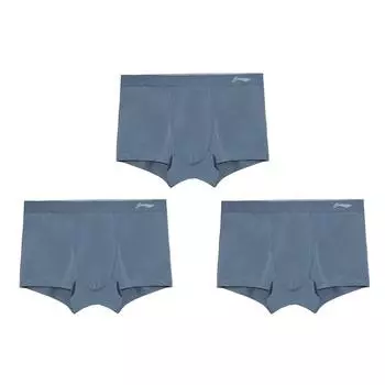 Li-Ning Мягкое, приятное для кожи, удобное, дышащее, спортивное нижнее белье, 3 пары мужского нижнего белья YUAU025-4 M