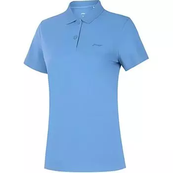 Li-Ning Мужская рубашка-поло Fitness Series, однотонная, Paris-Blue APLT076-4 S