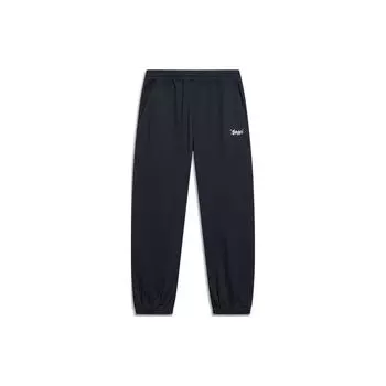 Li-Ning Мужские конические повседневные брюки с вышитым логотипом X Disney Oswald Series, черные AKXT085-2 XXXL