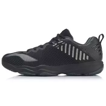 Li-Ning Мужские кроссовки для бадминтона Chameleon TD Professional Competition Shock Absorbing Non-Slip с низким верхом, черные AYTP031-11 43