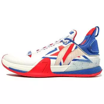 Li-Ning Мужские кроссовки Speed 7 Premium Tianjin Forerunner Club, белые, синие, красные ABAQ065-7 40