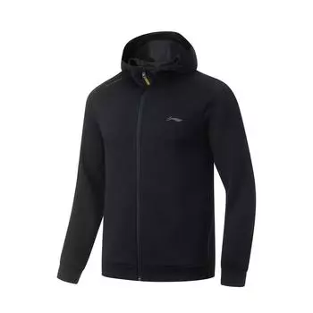 Li-Ning Мужские толстовки Fitness Series Zip-Up Hoodie Black AWDU167-1 M