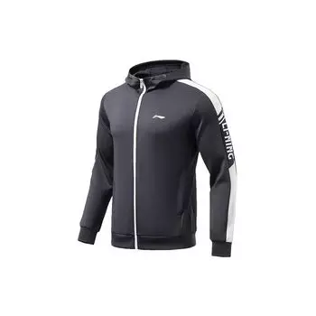 Li-Ning Мужские топы с капюшоном Fitness Series Чернильно-серый AWDR459-4 M