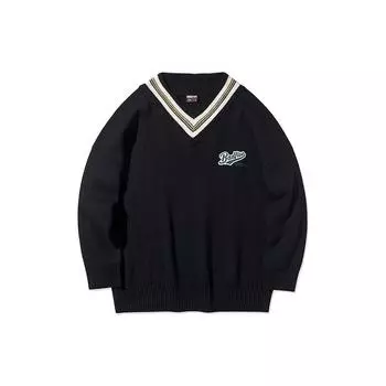 Li-Ning Мужской свитер с V-образным вырезом и принтом букв, стандартный черный AMBP007-2 L