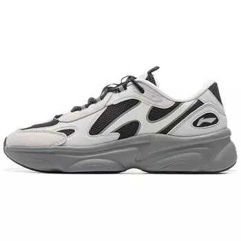 Li Ning Nai Ye 2.0 Удобные универсальные нескользящие износостойкие низкие повседневные туфли женские кроссовки бежево-черные AGCU376-3 37