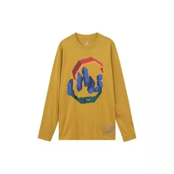 Li-Ning Неделя моды в Париже FW20 Рубашка с длинным рукавом в культурном стиле Мужские топы Медно-туманно-желтый AHSQ565-3 L