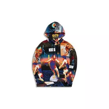 Li-Ning Неделя моды в Париже, коллекция FW20, большой пуловер с капюшоном, мужская толстовка с капюшоном, черный AWDQ633-1 L