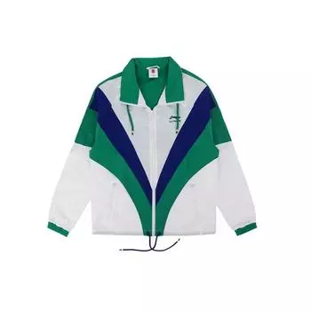 Li-Ning Неделя моды в Париже, свободный кардиган с цветными блоками, куртки унисекс, зеленый AJDQ163-2 M