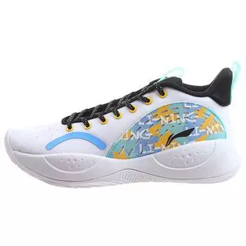 Li-Ning Нескользящие амортизирующие износостойкие низкие баскетбольные кроссовки мужские белые ABPS005-1 42