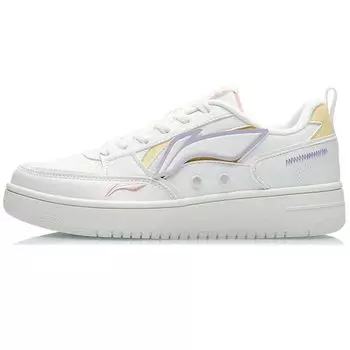 Li-Ning Нескользящие износостойкие амортизирующие низкие кроссовки для скейтбординга женские кроссовки белые AGCS134-2