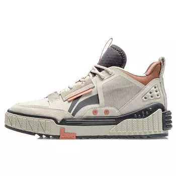 Li-Ning нескользящие износостойкие кроссовки для скейтбординга средней высоты мужские кроссовки серо-коричневые AGCR311-3 40