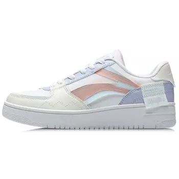 Li-Ning Нескользящие износостойкие легкие низкие кроссовки для скейтбординга женские кроссовки белые розовые фиолетовые AGCQ378-8 35