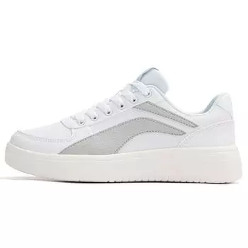 Li-Ning Нескользящие износостойкие низкие кроссовки для скейтбординга женские кроссовки белые серые AGCR470-1 35