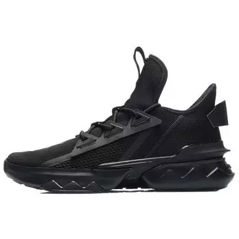 Li-Ning Нескользящие износостойкие низкие спортивные повседневные туфли мужские кроссовки черные AGLQ073-3 41