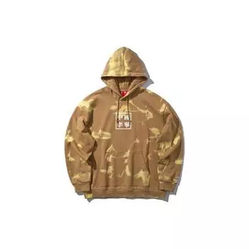 Li Ning New York Fashion Week Series Свободный пуловер с капюшоном Мужские толстовки с капюшоном Tiger-Eye-Brown AWDP642-1 M