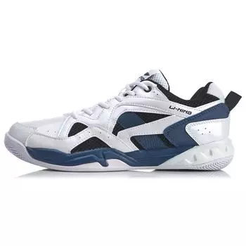 Li Ning низкие кроссовки для бадминтона мужские туфли белые синие AYTN003-4 41