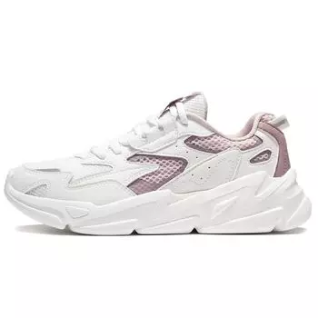 Li Ning Низкие спортивные повседневные туфли женские кроссовки Белый Фиолетовый AGLS054-3 37