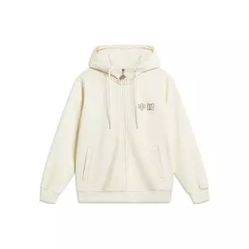 Li-Ning Обычная толстовка с капюшоном на молнии, мужские толстовки Off-White AWDTE35-1 L