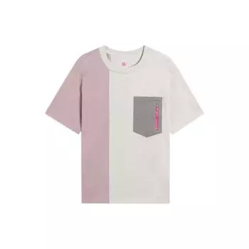 Li Ning Однотонная футболка с круглым вырезом и коротким рукавом для мужчин Топы Коричневый Светло-серый AHSS191-2 S