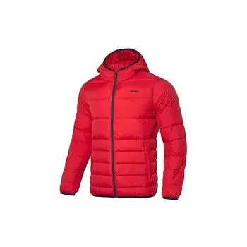 Li Ning однотонная короткая куртка-пуховик на молнии для мужчин AYMP053-6 M