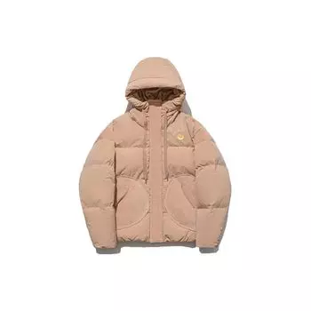 Li Ning однотонная куртка-пуховик с капюшоном и длинными рукавами на молнии для женщин, верхняя одежда коричневого цвета AYMT038-4 M