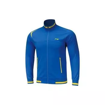 Li Ning однотонная спортивная повседневная куртка унисекс синяя AWDM545-1 L