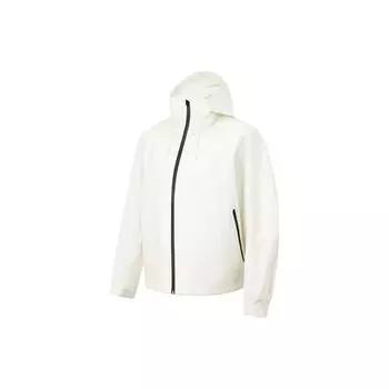 Li Ning однотонная спортивная ветровка с капюшоном женская верхняя одежда перо-белый AFDT850-2 L