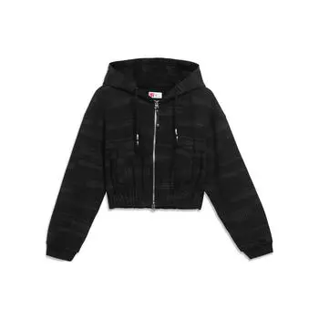 Li-Ning Однотонная свободная толстовка с капюшоном, женская толстовка, черная AWDT268-1 L