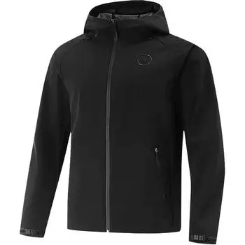 Li Ning Однотонная Толстовка с Капюшоном на Молнии Удобная Дышащая Универсальная Куртка Мужские куртки Черный AFDV541-1 XL