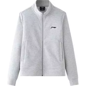 Li Ning однотонная удобная толстовка с капюшоном на молнии для мужчин, серая YWDU535-2 XL